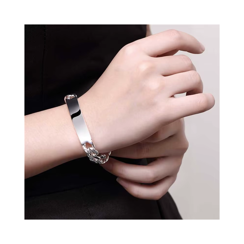 PULSERA ENCHAPADA ESTILO CUBANO - 3