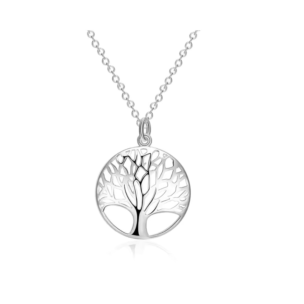 CONJUNTO DE PLATA COLLAR Y AROS ÁRBOL DE LA VIDA - 2