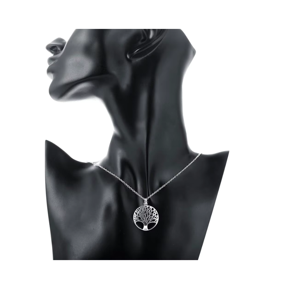 CONJUNTO DE PLATA COLLAR Y AROS ÁRBOL DE LA VIDA - 5