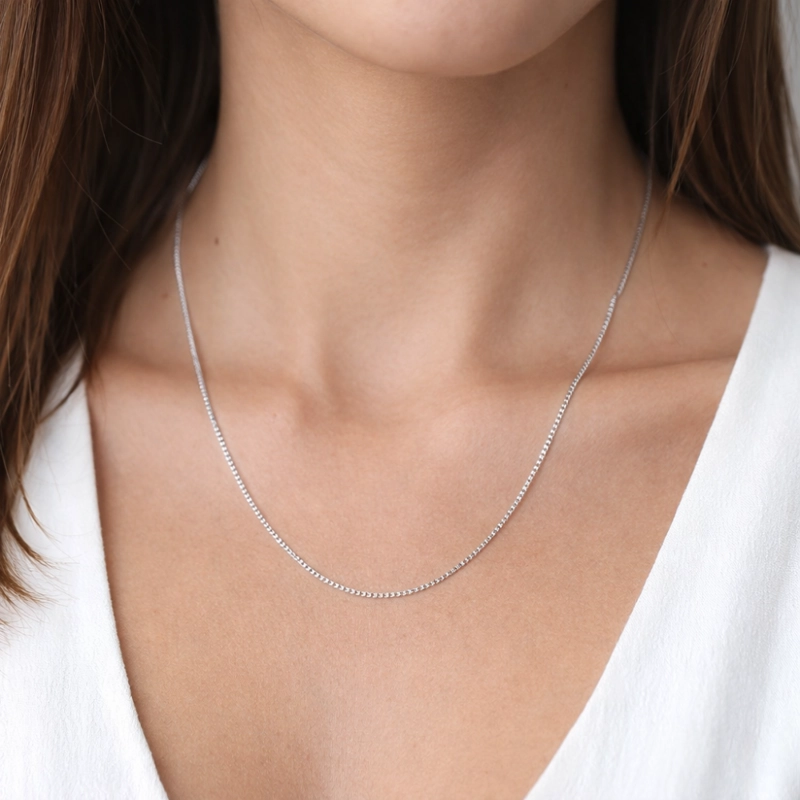 CADENA DE PLATA VENECIANA 45 CM - 2