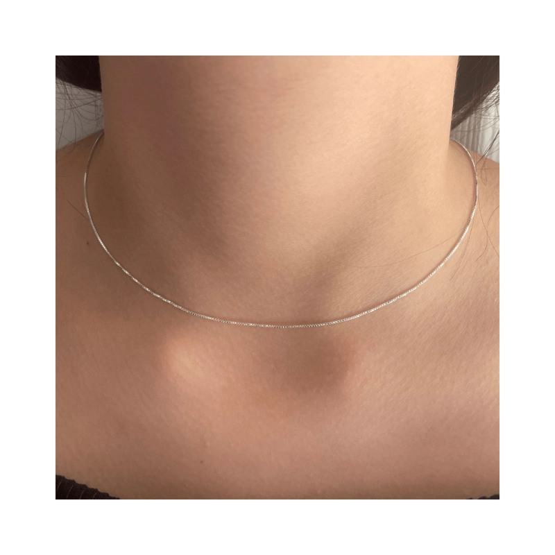 CADENA DE PLATA VENECIANA 45 CM - 4