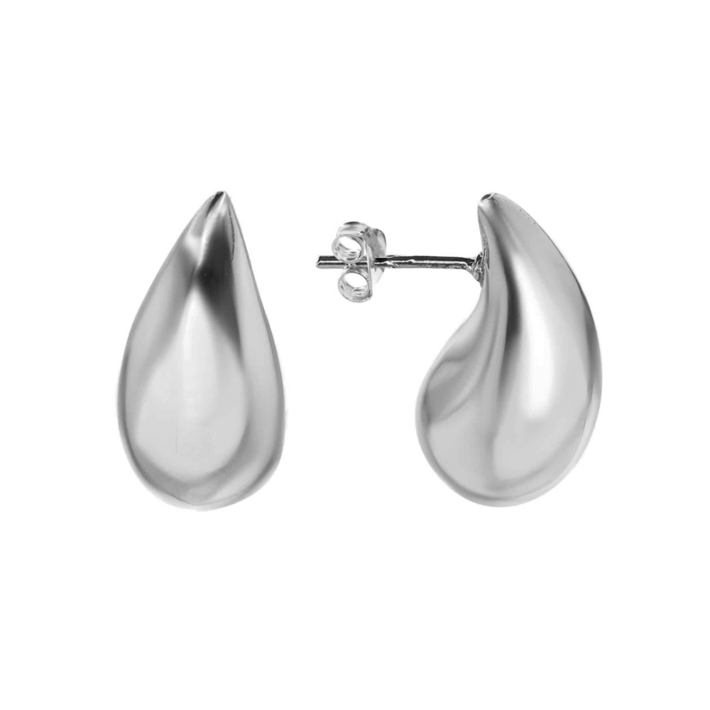AROS PLATA ESTILO GOTA CHUNKY 26 MM - 1