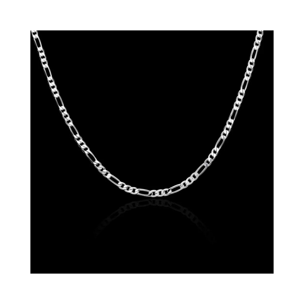 CADENA FIGARO PLATEADA 4 MM 40 CM - 4