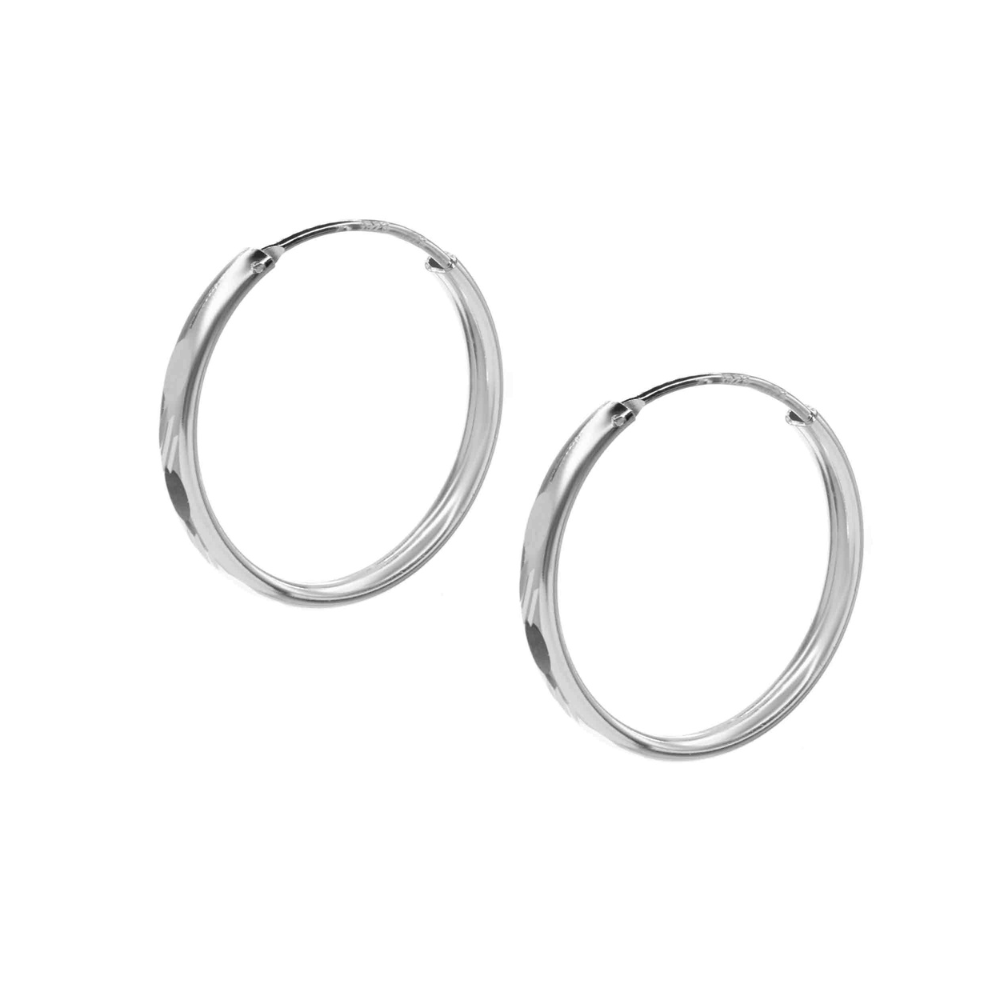 AROS PLATA ARGOLLA BORDE OVALADO 30 MM - 1
