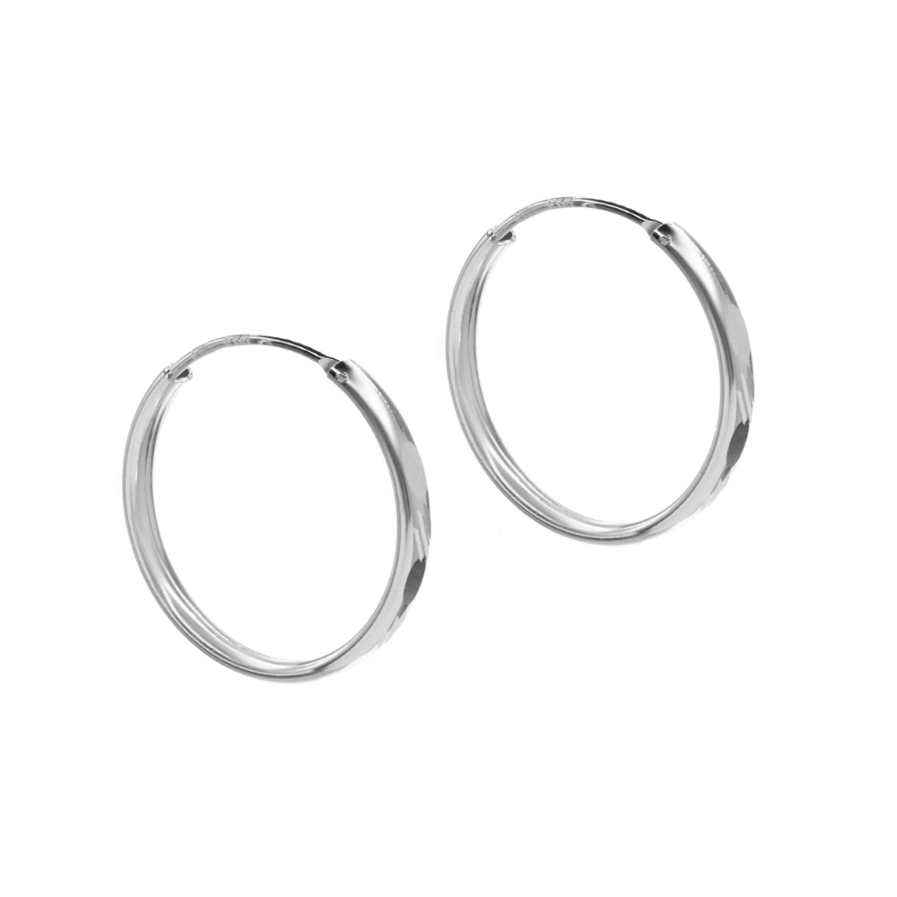 AROS PLATA ARGOLLA BORDE OVALADO 30 MM - 2