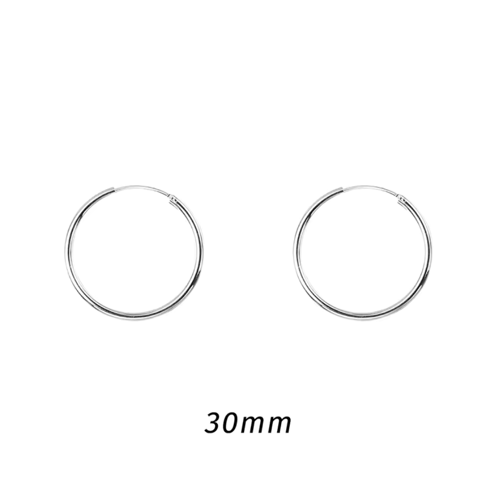 AROS PLATA ARGOLLA BORDE OVALADO 30 MM - 4