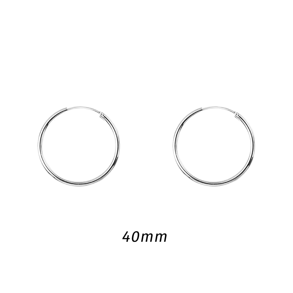 AROS PLATA ARGOLLA BORDE OVALADO 40 MM - 3