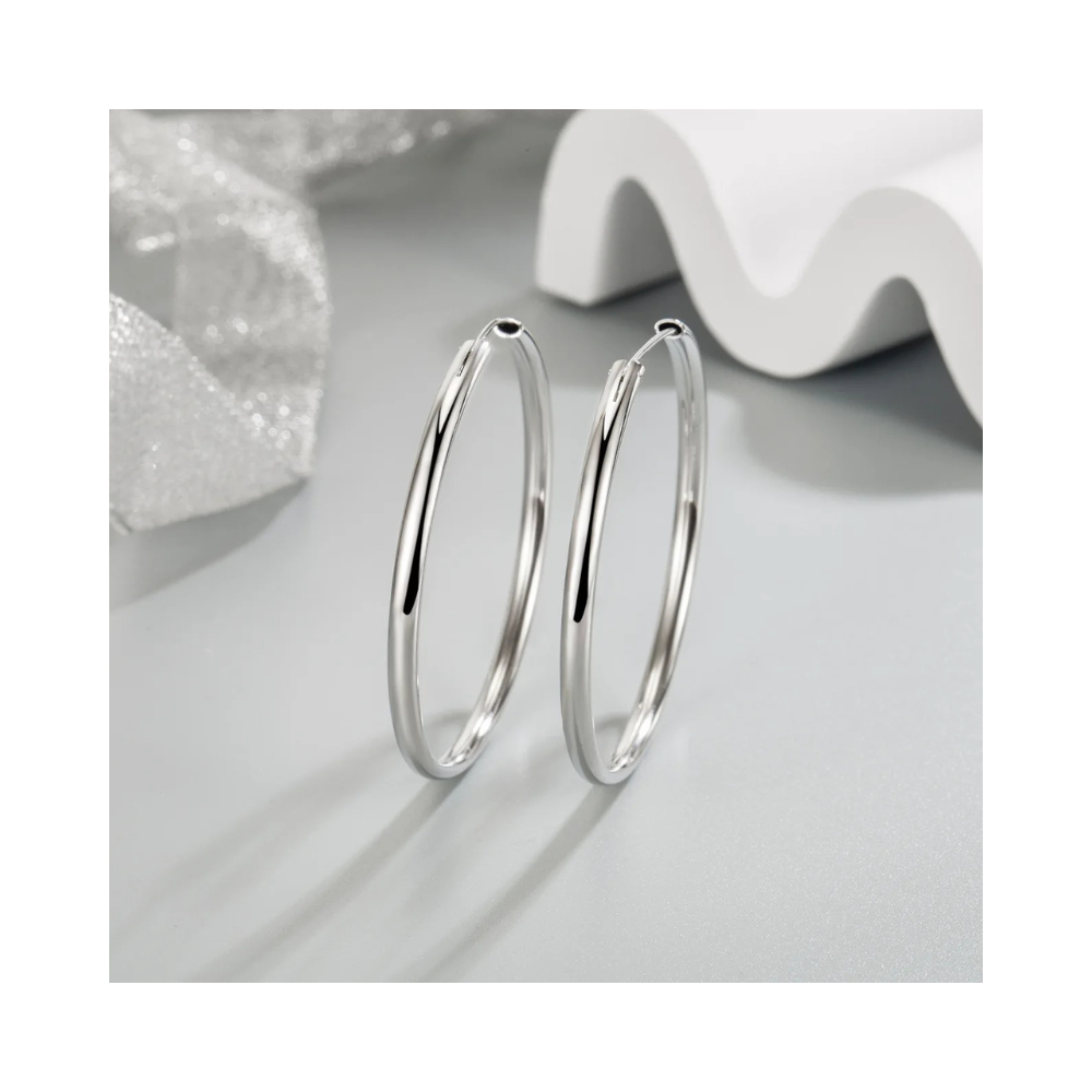 AROS PLATA ARGOLLA BORDE OVALADO 40 MM - 4