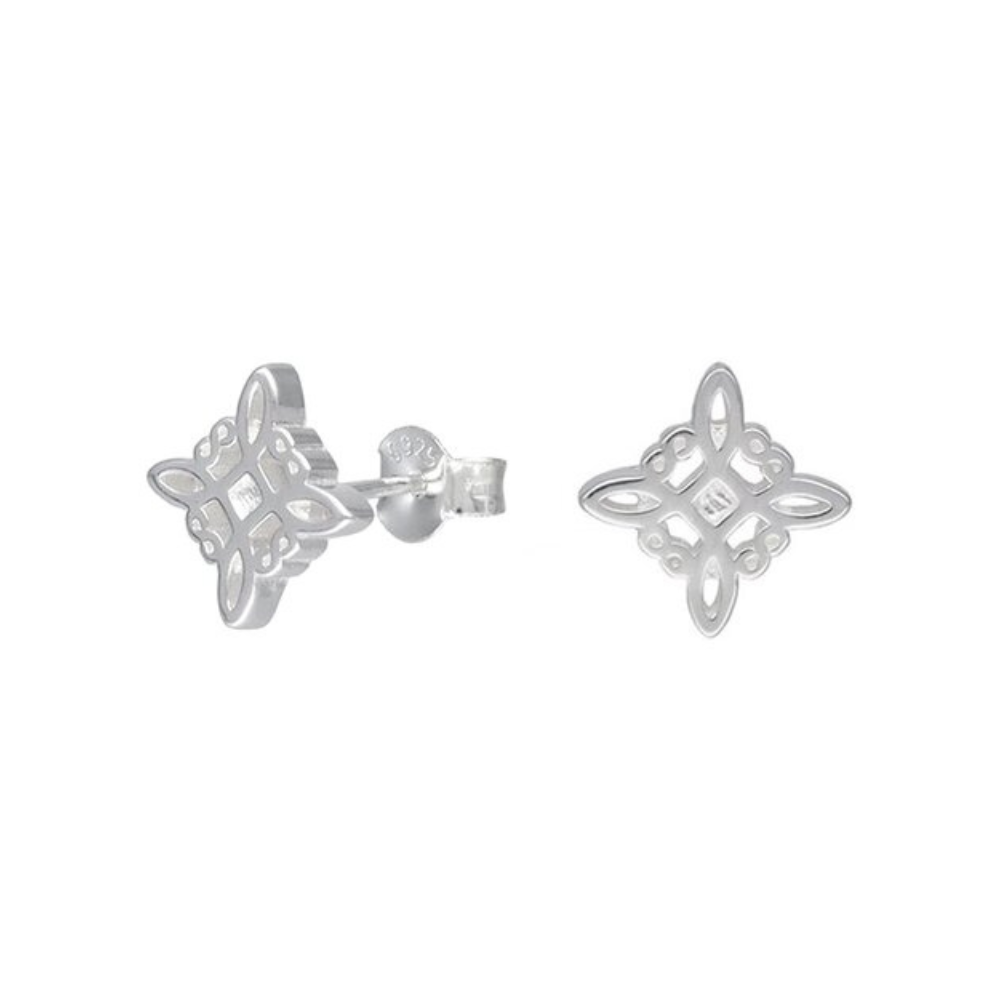 AROS DE PLATA 925 NUDO DE BRUJAS 10 MM