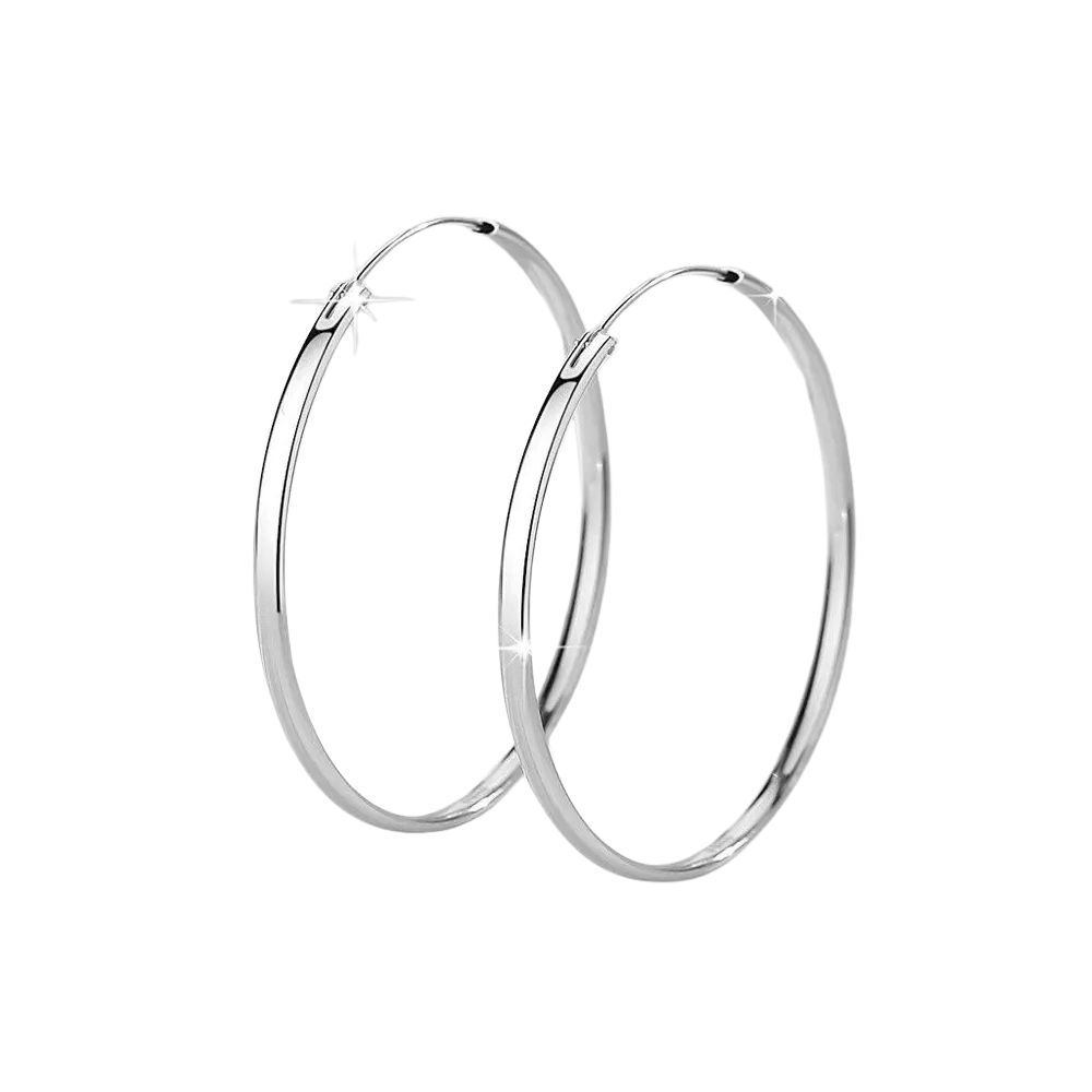 AROS PLATA ARGOLLA BORDE OVALADO 50 MM - 1