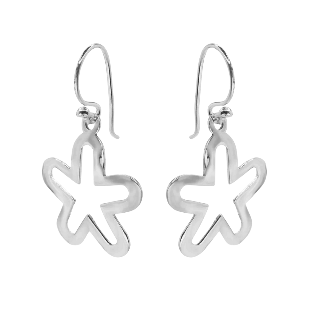AROS DE PLATA 925 DISEÑO FLORES MARTILLADAS - 2