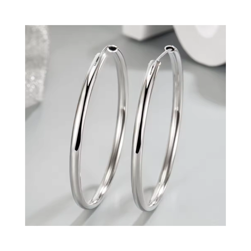AROS PLATA ARGOLLA BORDE OVALADO 60 MM - 5