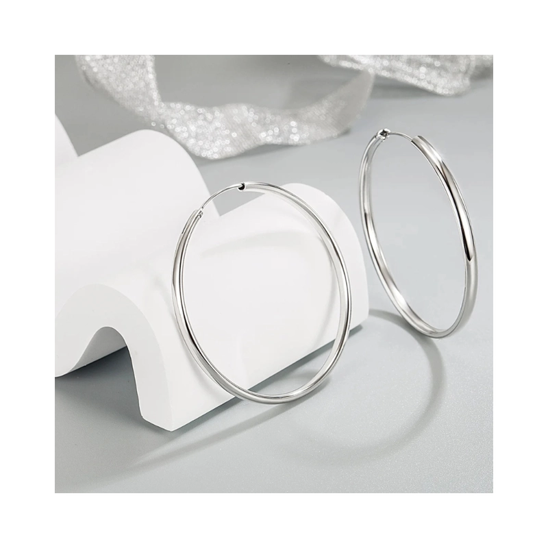 AROS PLATA ARGOLLA BORDE OVALADO 60 MM - 6