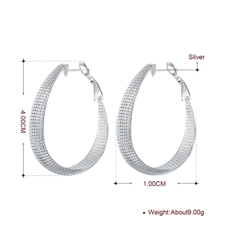 AROS PLATA EN U FACETADO 40 MM - 2