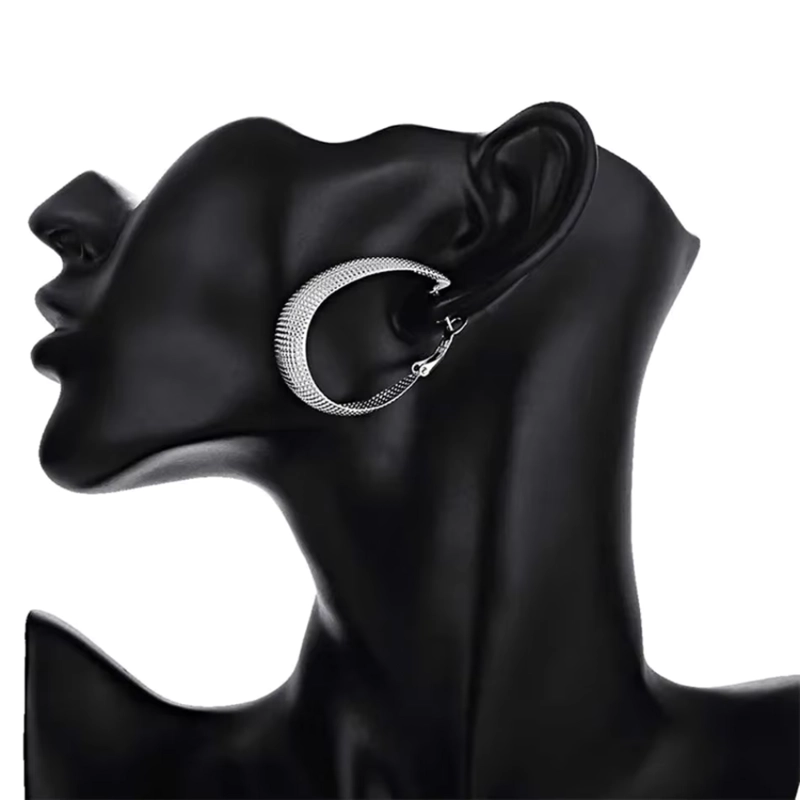 AROS PLATA EN U FACETADO 40 MM - 5