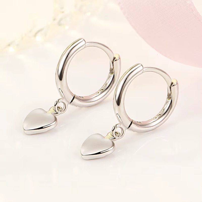 AROS PLATA ARGOLLA COLGANTE CORAZON - 2