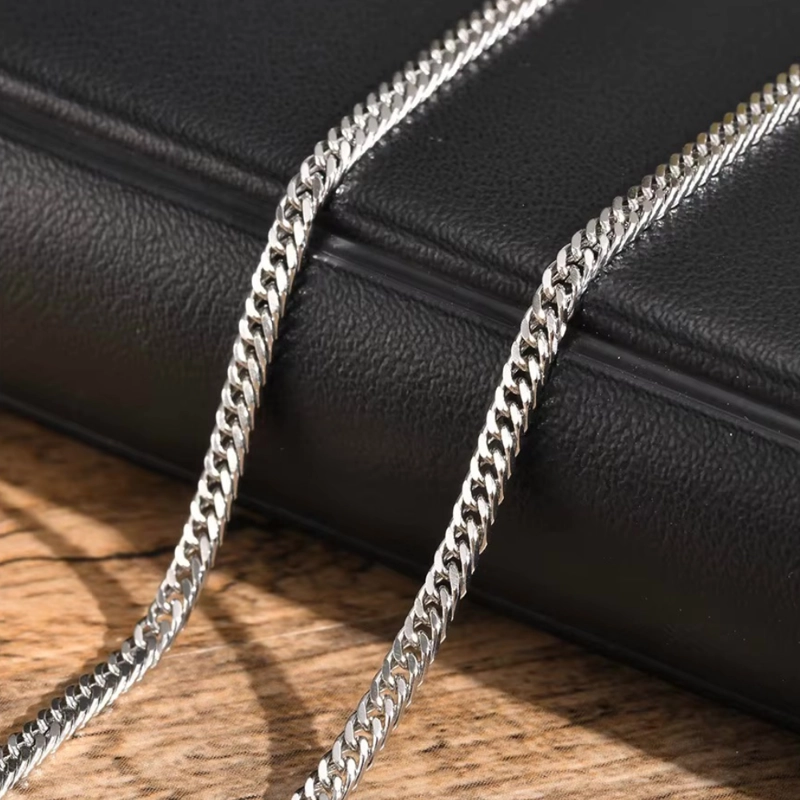 CADENA ACERO MIAMI CUBAN 3 MM 50 CM - 3