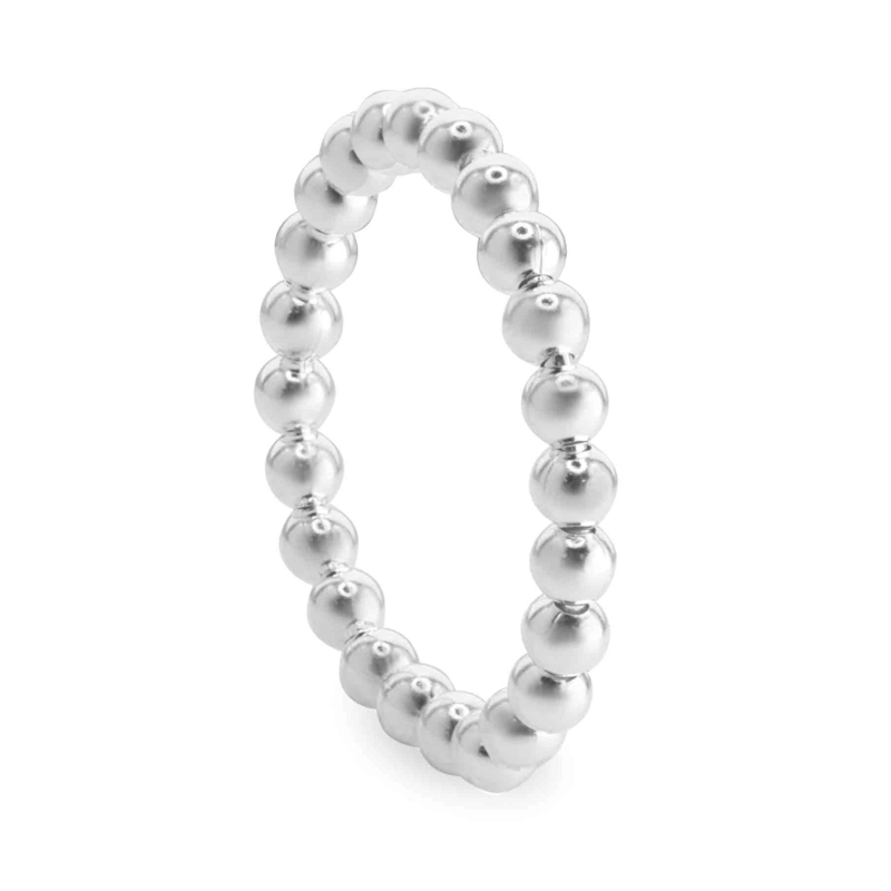 ANILLO DE PLATA 925 ANTI ESTRES CAMINO DE ESFERAS TALLA 20 - 1