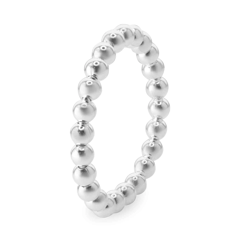 ANILLO DE PLATA 925 ANTI ESTRES CAMINO DE ESFERAS TALLA 20 - 2