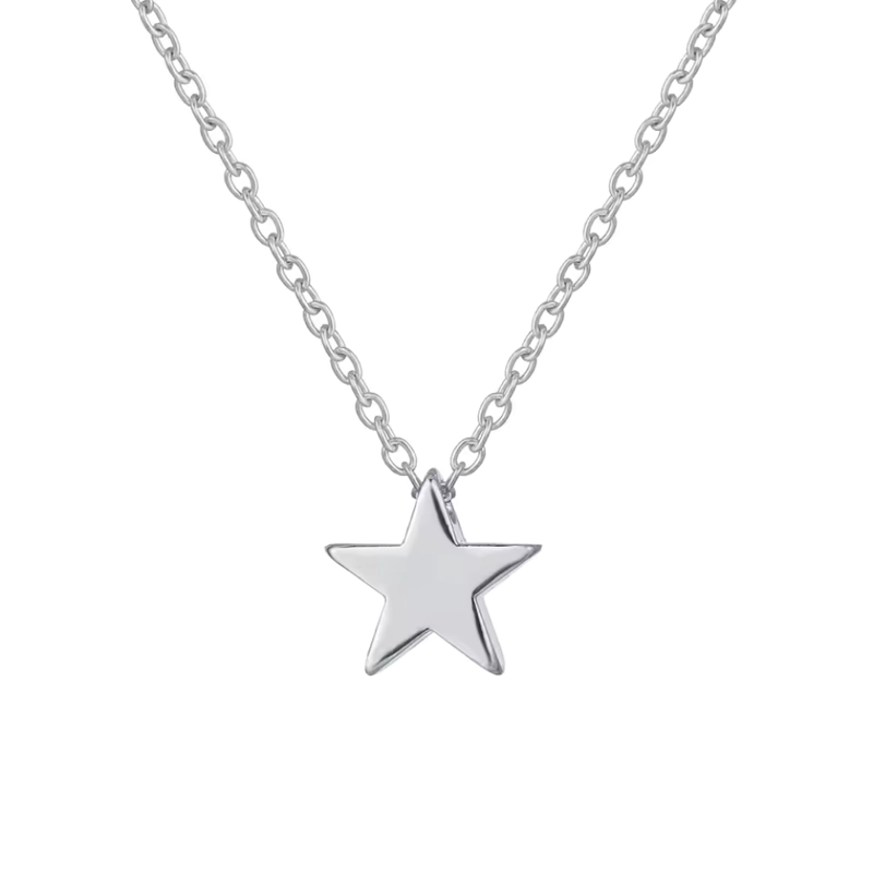 COLLAR ESTRELLA PLATEADO DE ACERO 45 CM - 1