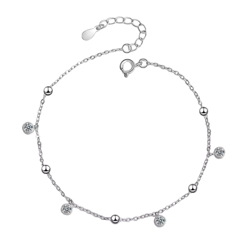 TOBILLERA CADENA CON CIRCONES COLGANTES - 1