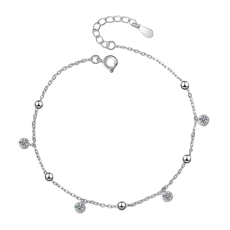 TOBILLERA CADENA CON CIRCONES COLGANTES - 2
