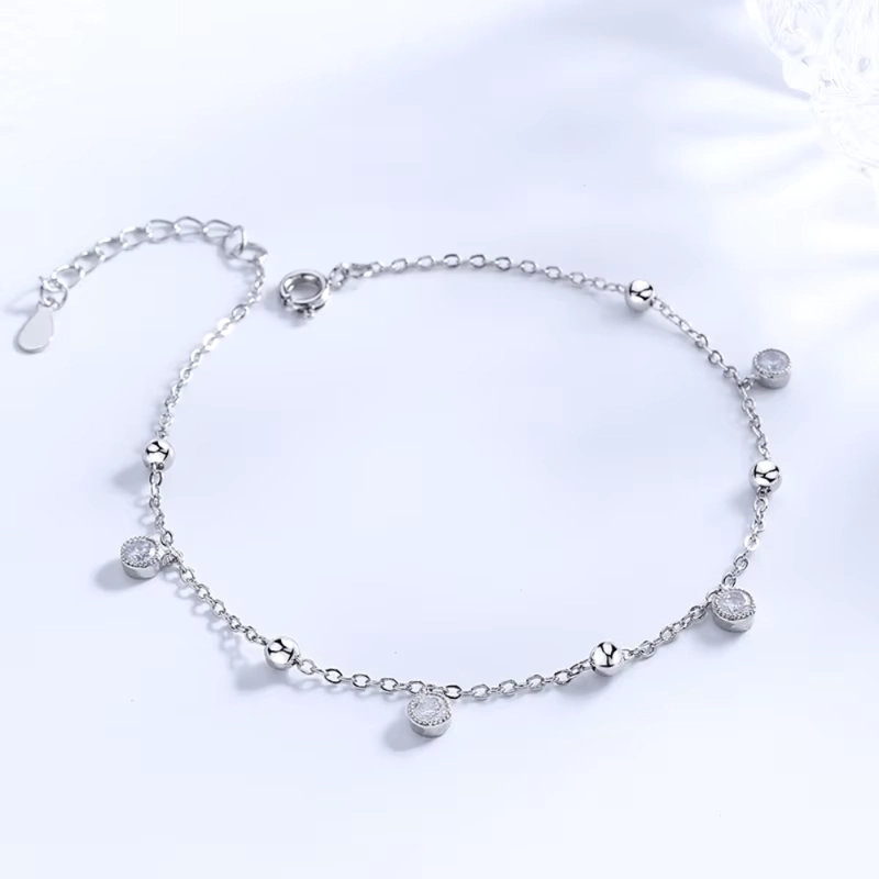 TOBILLERA CADENA CON CIRCONES COLGANTES - 5
