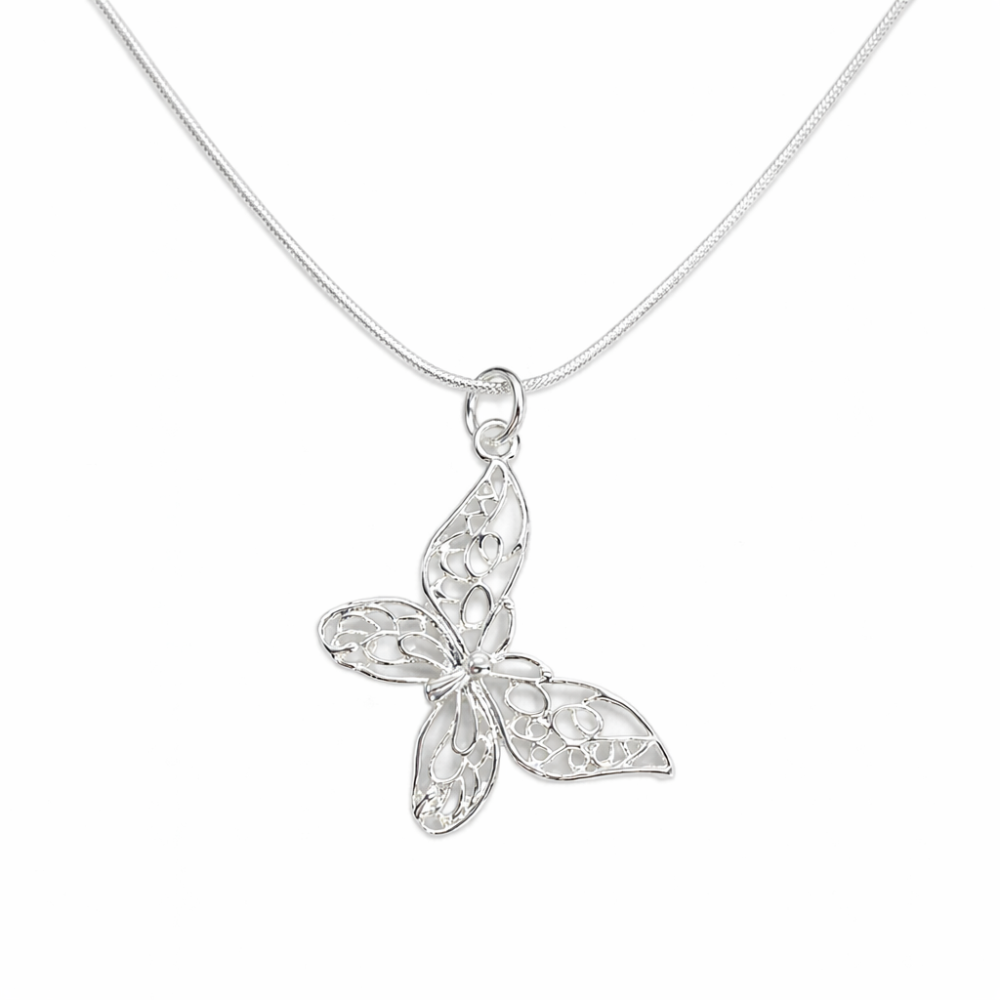 COLLAR CON COLGANTE DE MARIPOSA 50 CM