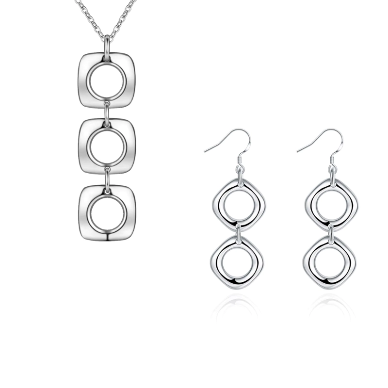 CONJUNTO COLLAR Y AROS GEOME TRICOS - 1