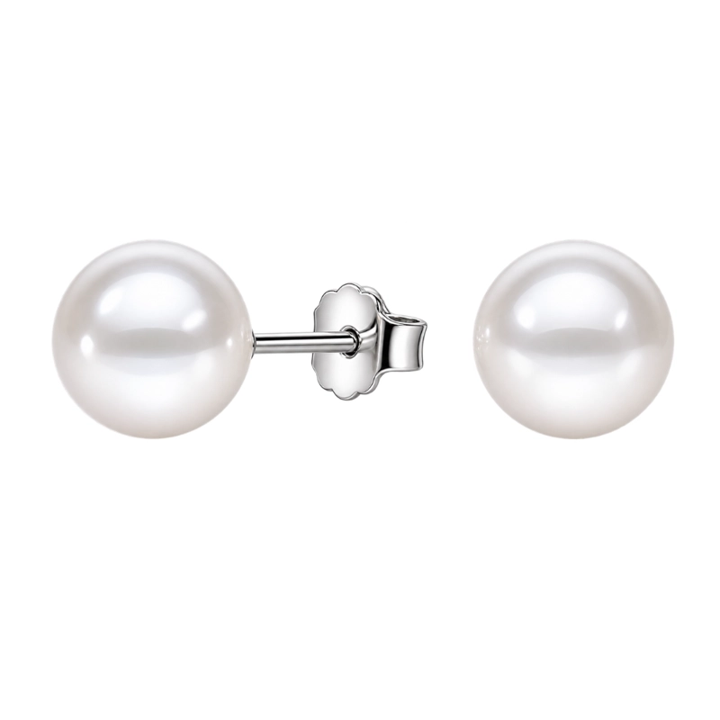 AROS PERLA 8 MM PLATA 925 - 1
