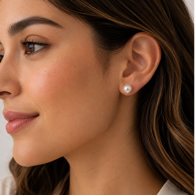 AROS PERLA 8 MM PLATA 925 - 4