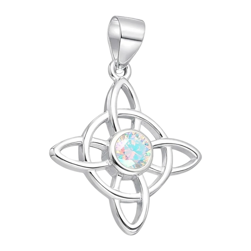 COLGANTE NUDO DE BRUJAS TORNASOL PLATA 925 - 2