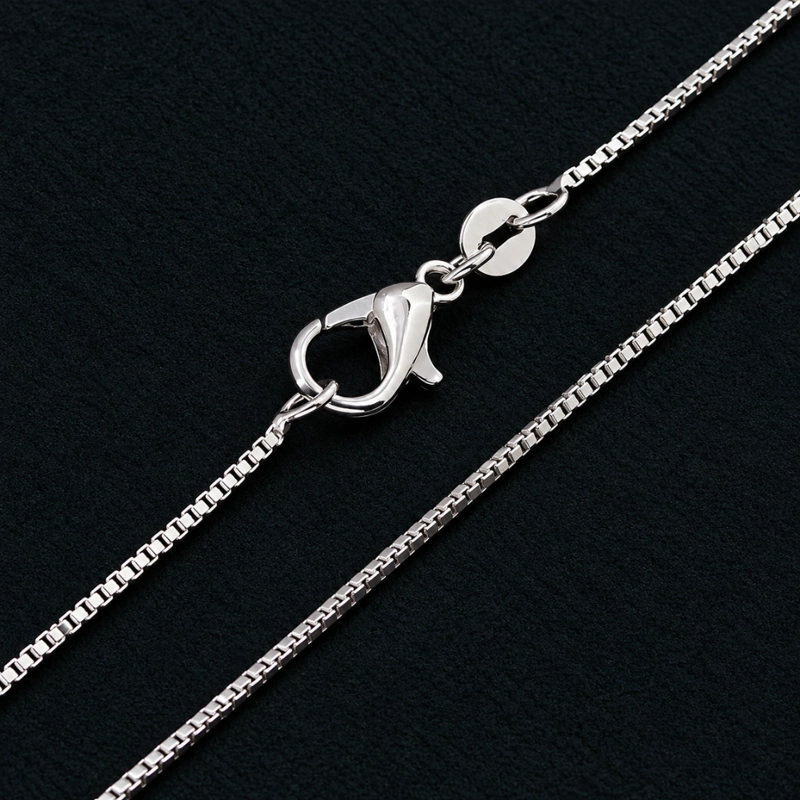 CADENA VENECIANA PLATA 50 CM 1 MM - 4