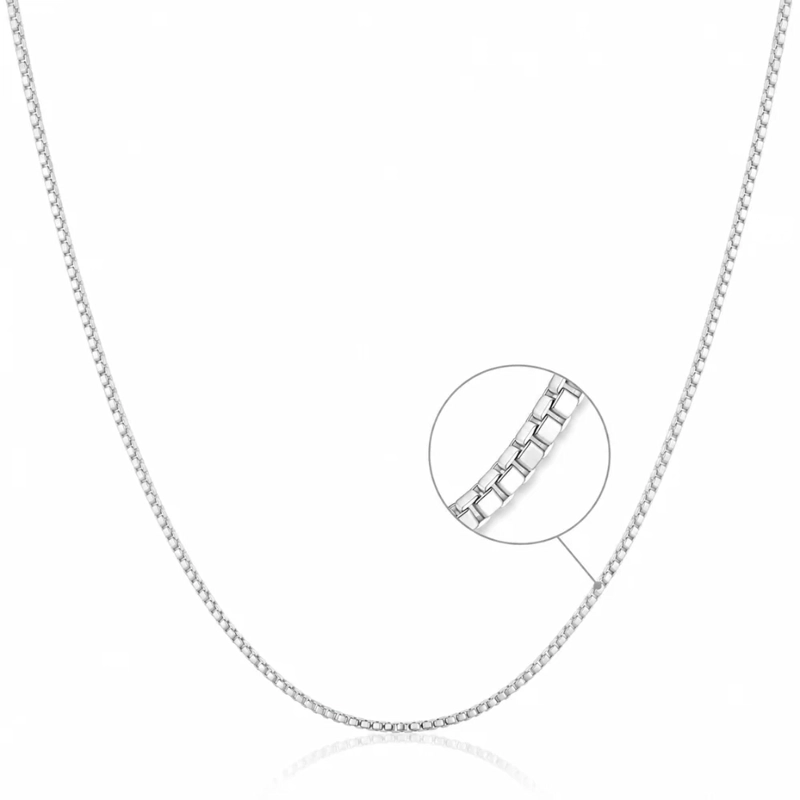 CADENA VENECIANA PLATA 70 CM 1 MM - 3