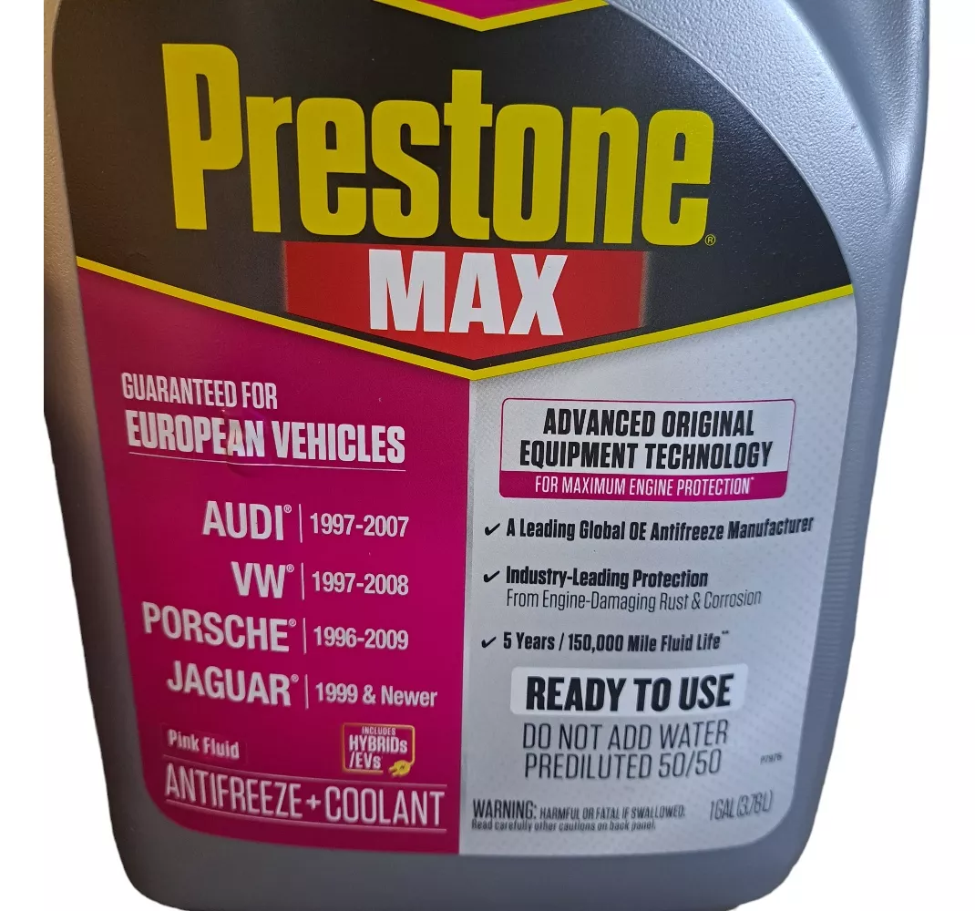PRESTONE ANTIFREEZE/COOLANT 50/50 COLOR ROSADO 3.75 LITROS - 2