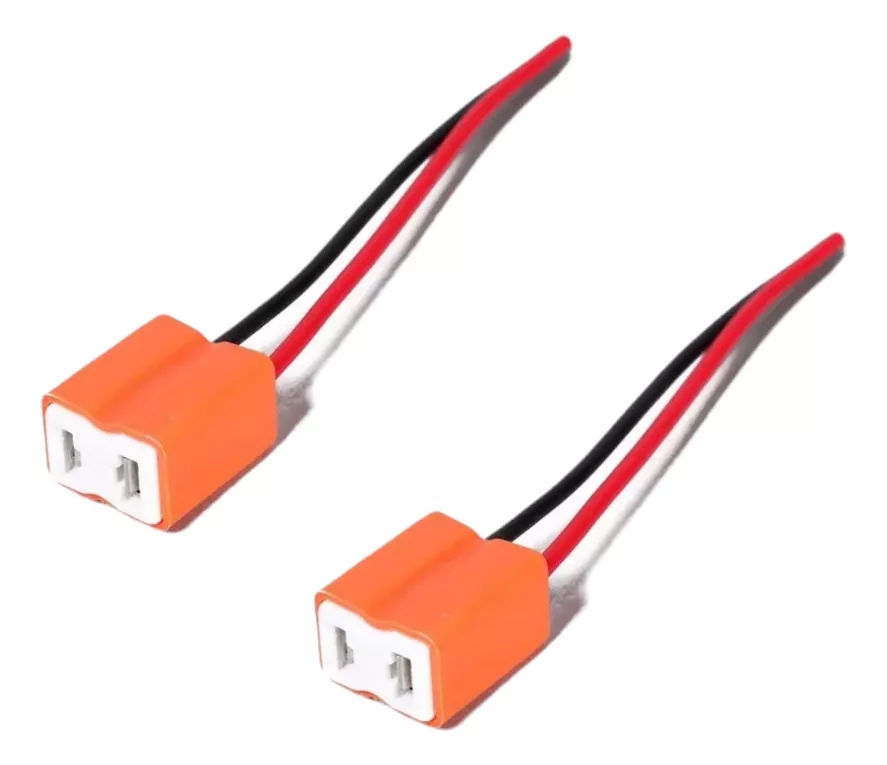 ENCHUFE CONECTOR AMPOLLETA H7 DE LOZA 2 PIEZAS - 1