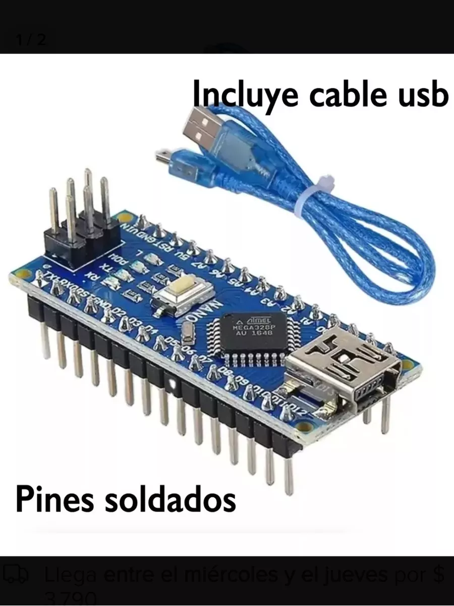 ARDUINO NANO V3.0 + MINI CABLE USB - CH340 - 2