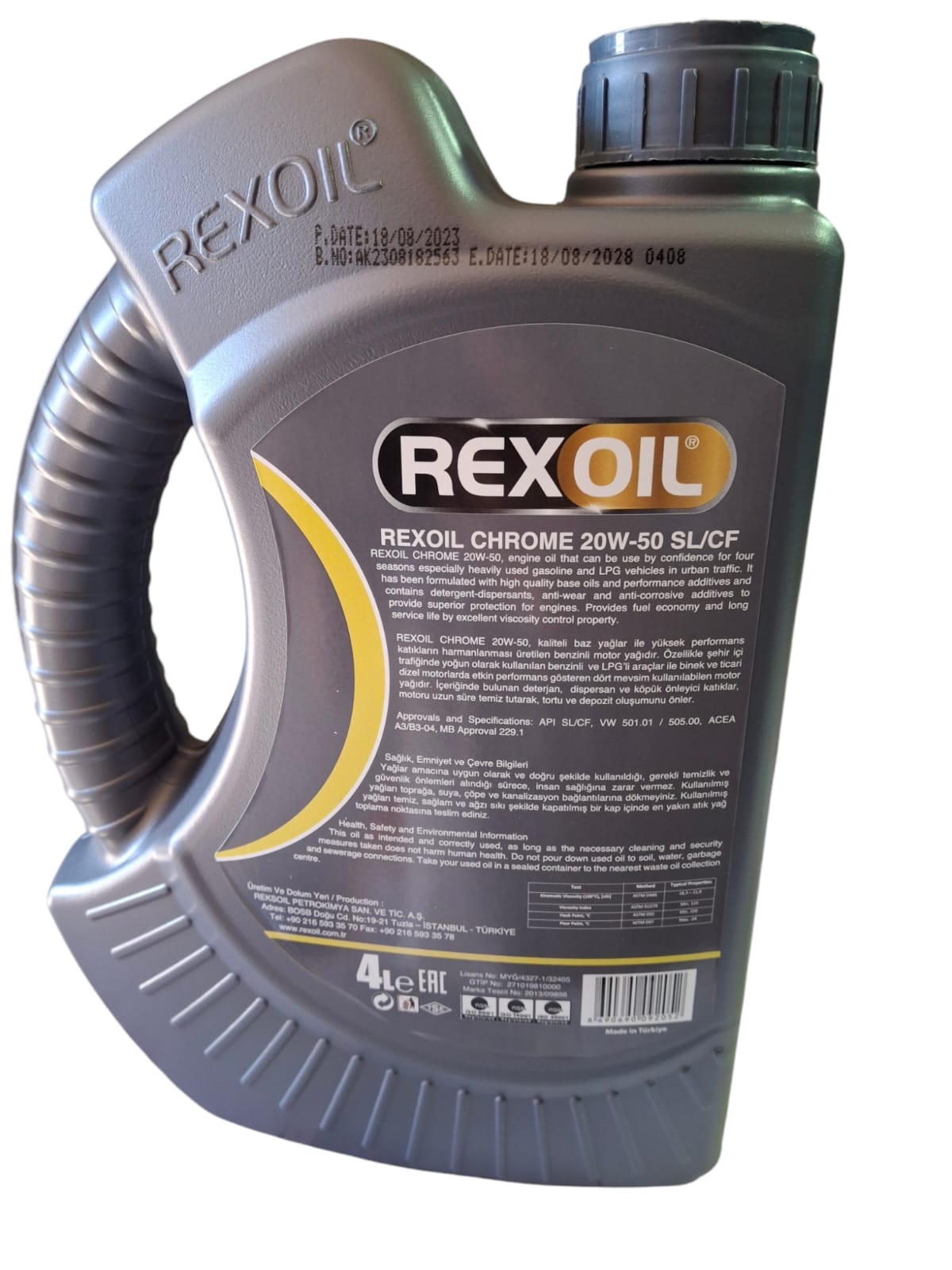 ACEITE 20W50 REXOIL SEMI SINTETICO DIESEL Y BENCINERO 4LITROS - 2