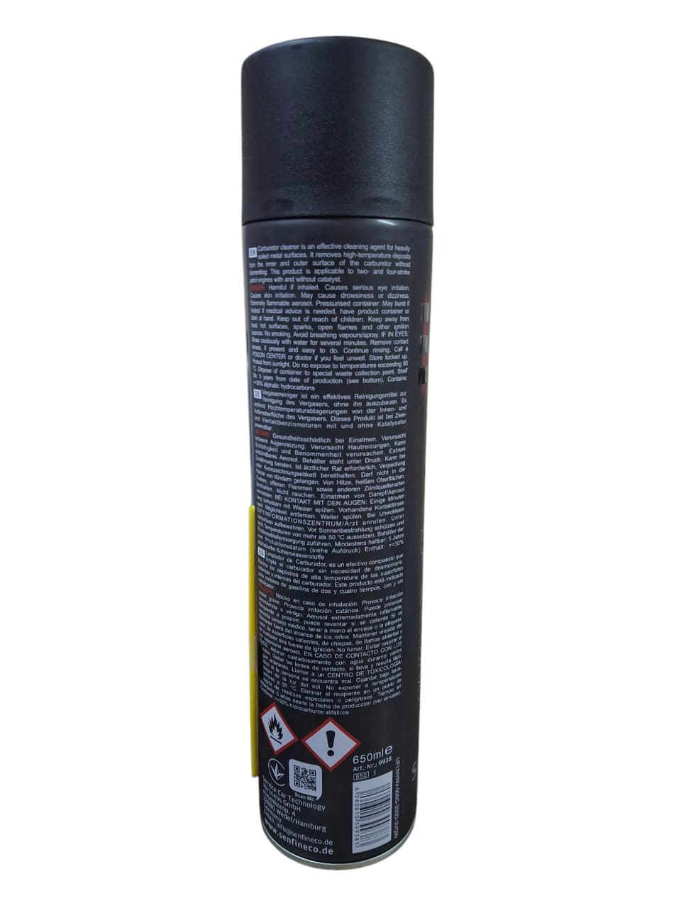 LIMPIADOR CARBURADOR 650ML SENFINECO ALEMAN - 2