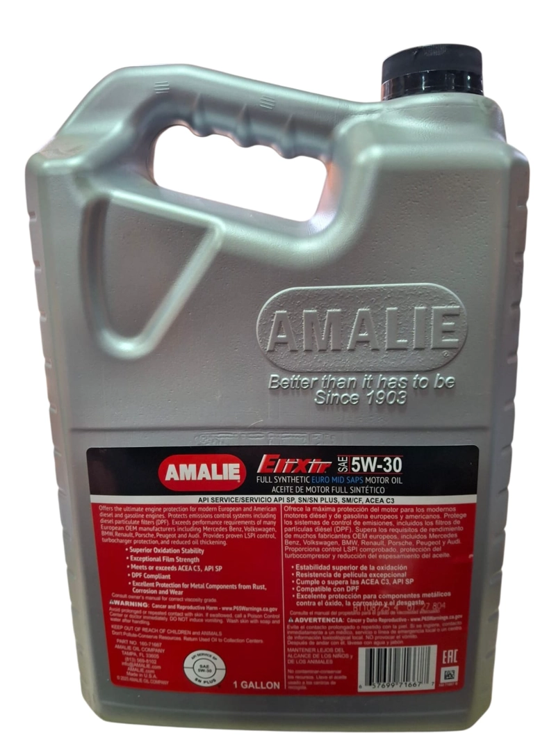 ACEITE DE MOTOR 5W30 FULL SINTETICO AMALIE 3.78LITROS - 1