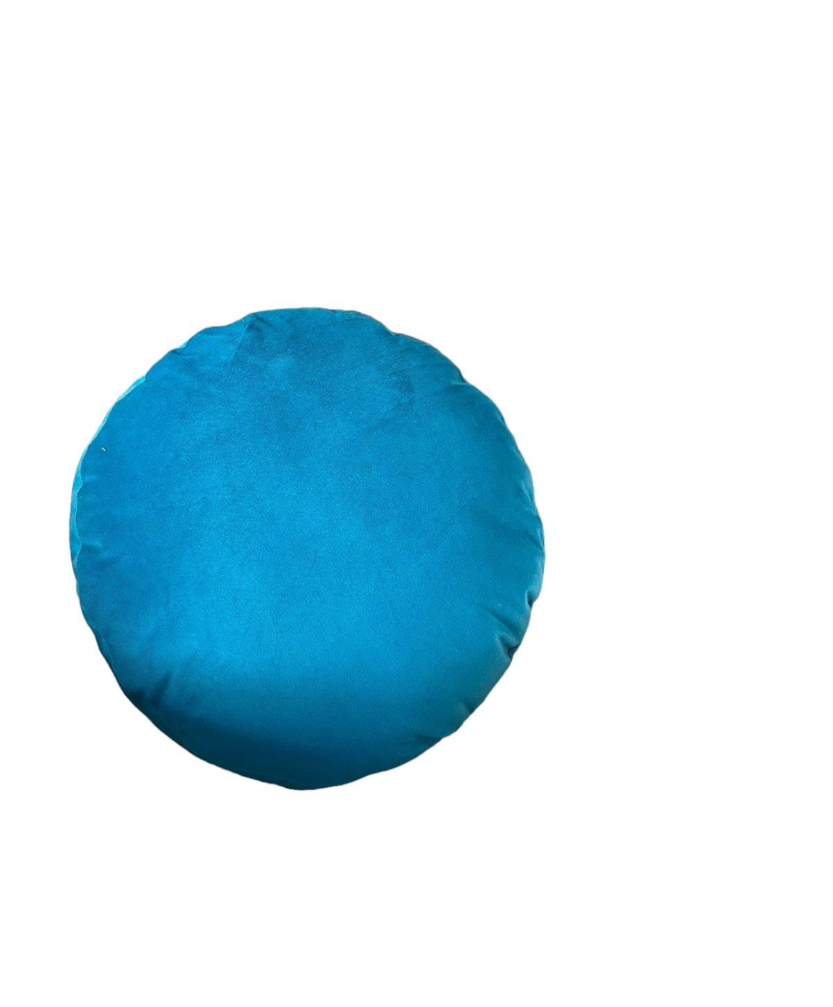COJÍN TODOHOGARSANTIAGODECHILE REDONDO VELVET 40 X 40 CM TURQUESA - 1