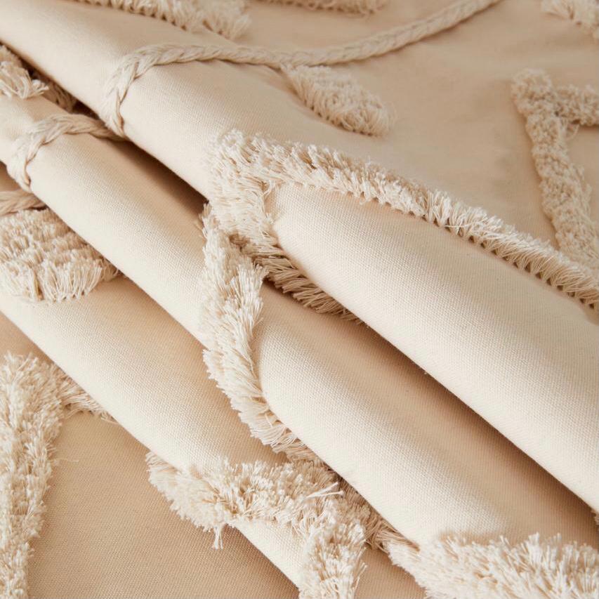 SET PIECERA TODOHOGARSANTIAGODECHILE ALGODÓN BEIGE + 2 FUNDAS COJÍN 45X45 - 2