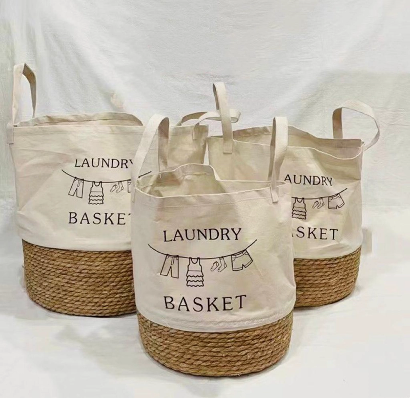 SET DE 3 CANASTOS DECORATIVOS - BEIGE - 2