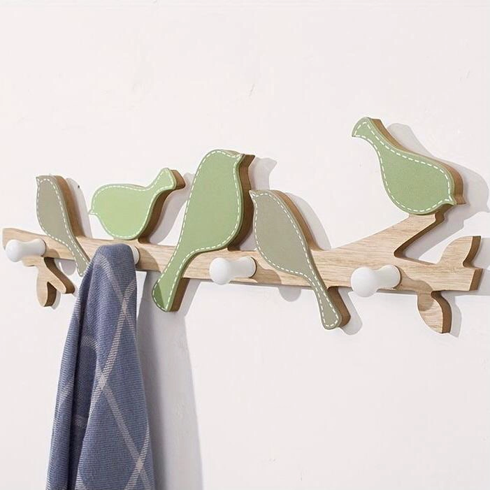 COLGADOR DE PARED DISENO PAJAROS