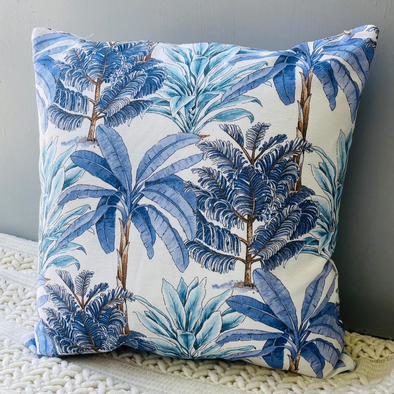 COJÍN TODOHOGARSANTIAGODECHILE FCE2 SET 2 ESTAMPADOS 45 X 45 CM AZUL - 2
