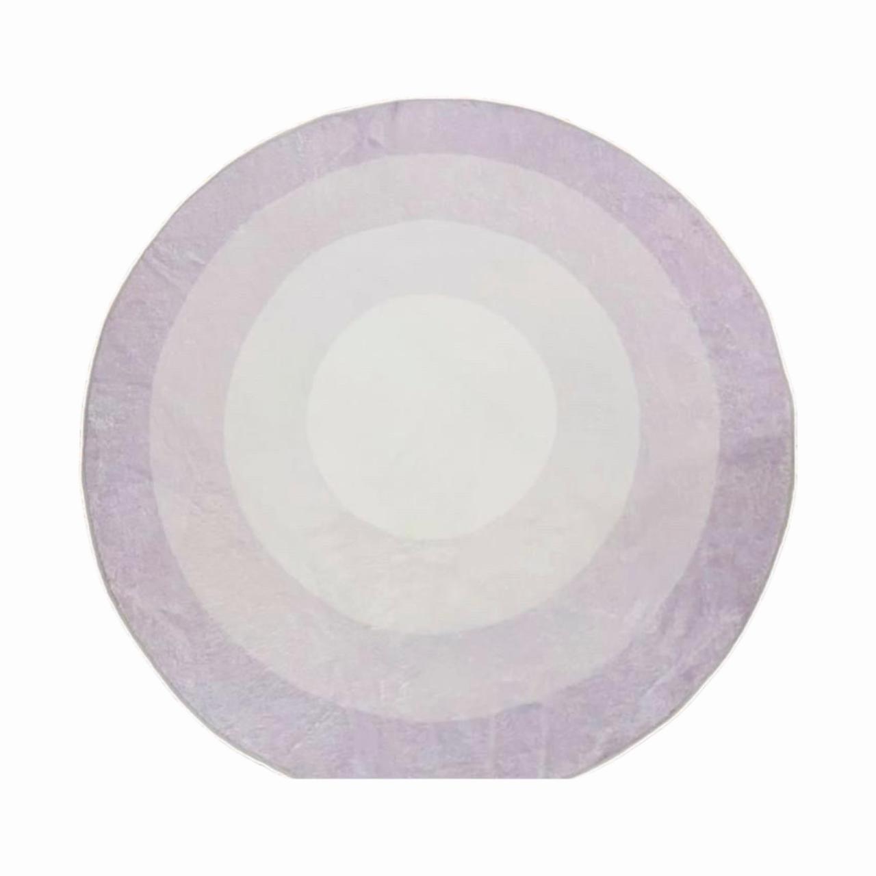 ALFOMBRA TODOHOGARSANTIAGODECHILE CIRCULO FELPA ANTIDESLIZANTE LILA 120 X 120 CM - 2