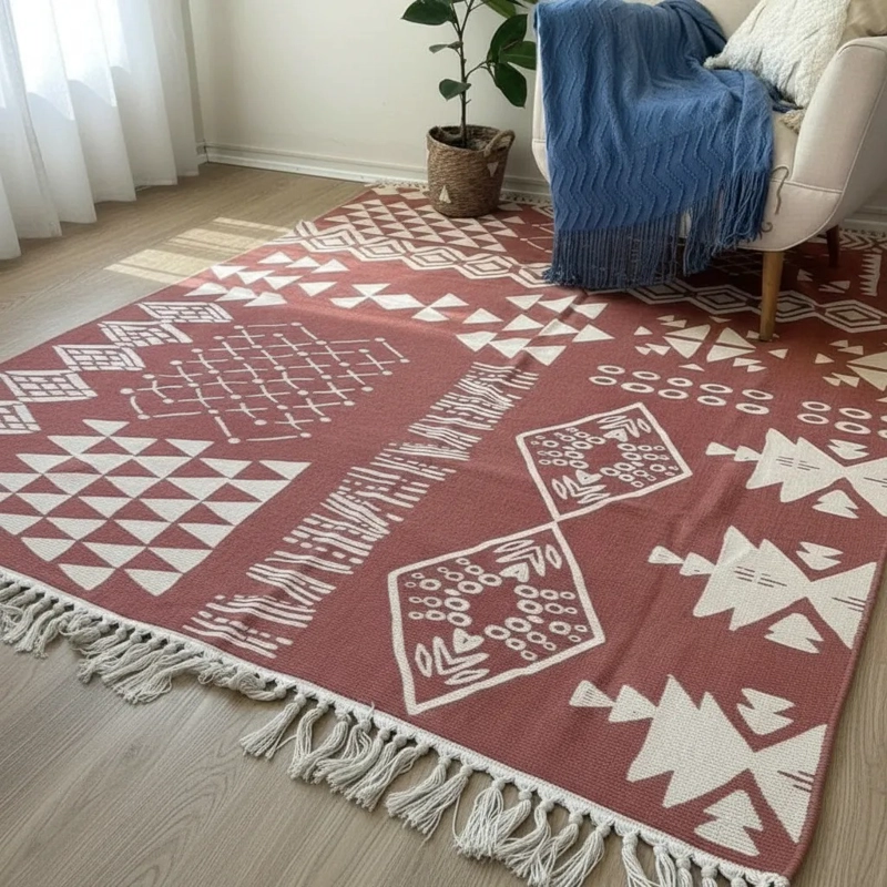 ALFOMBRA TODOHOGARSANTIAGODECHILE ESTAMPADA NÓRDICO KILIM 3 180 X 200 CM - 2