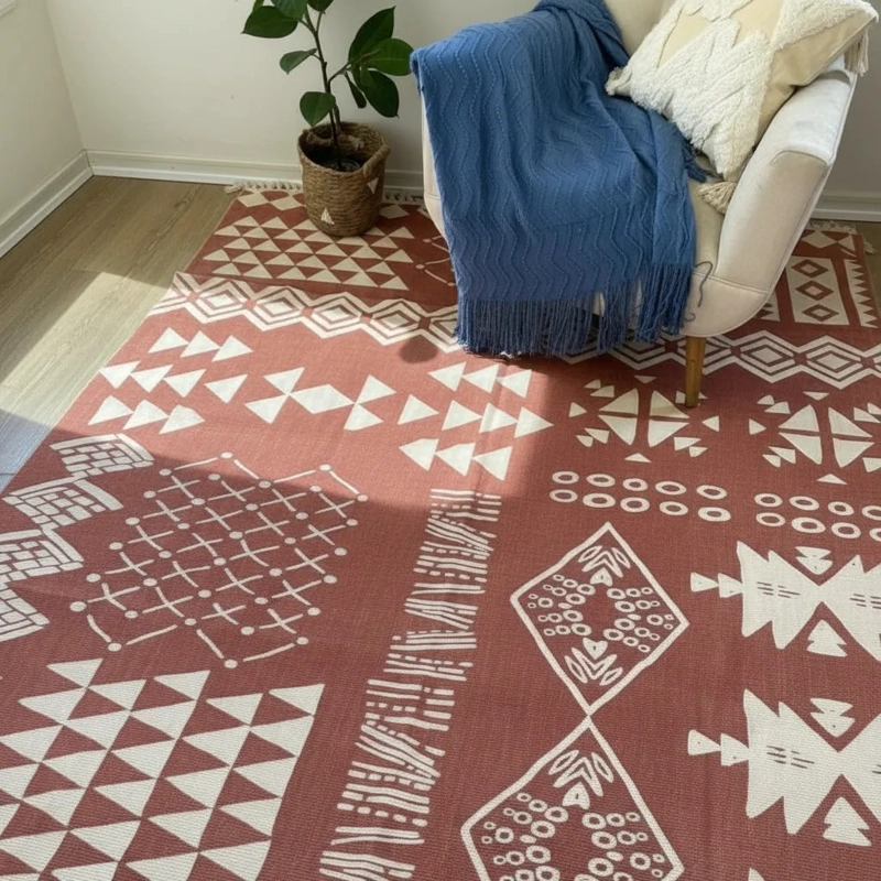 ALFOMBRA TODOHOGARSANTIAGODECHILE ESTAMPADA NÓRDICO KILIM 3 180 X 200 CM - 4