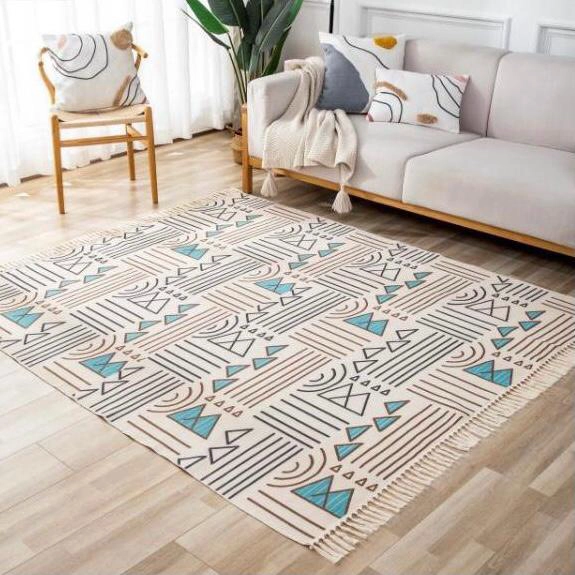 ALFOMBRA TODOHOGARSANTIAGODECHILE ESTAMPADA NÓRDICO KILIM 9 180 X 200 CM - 1