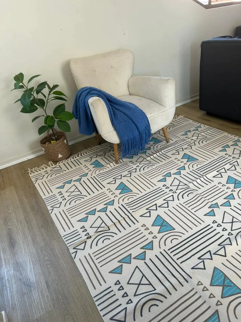ALFOMBRA TODOHOGARSANTIAGODECHILE ESTAMPADA NÓRDICO KILIM 9 180 X 200 CM - 5